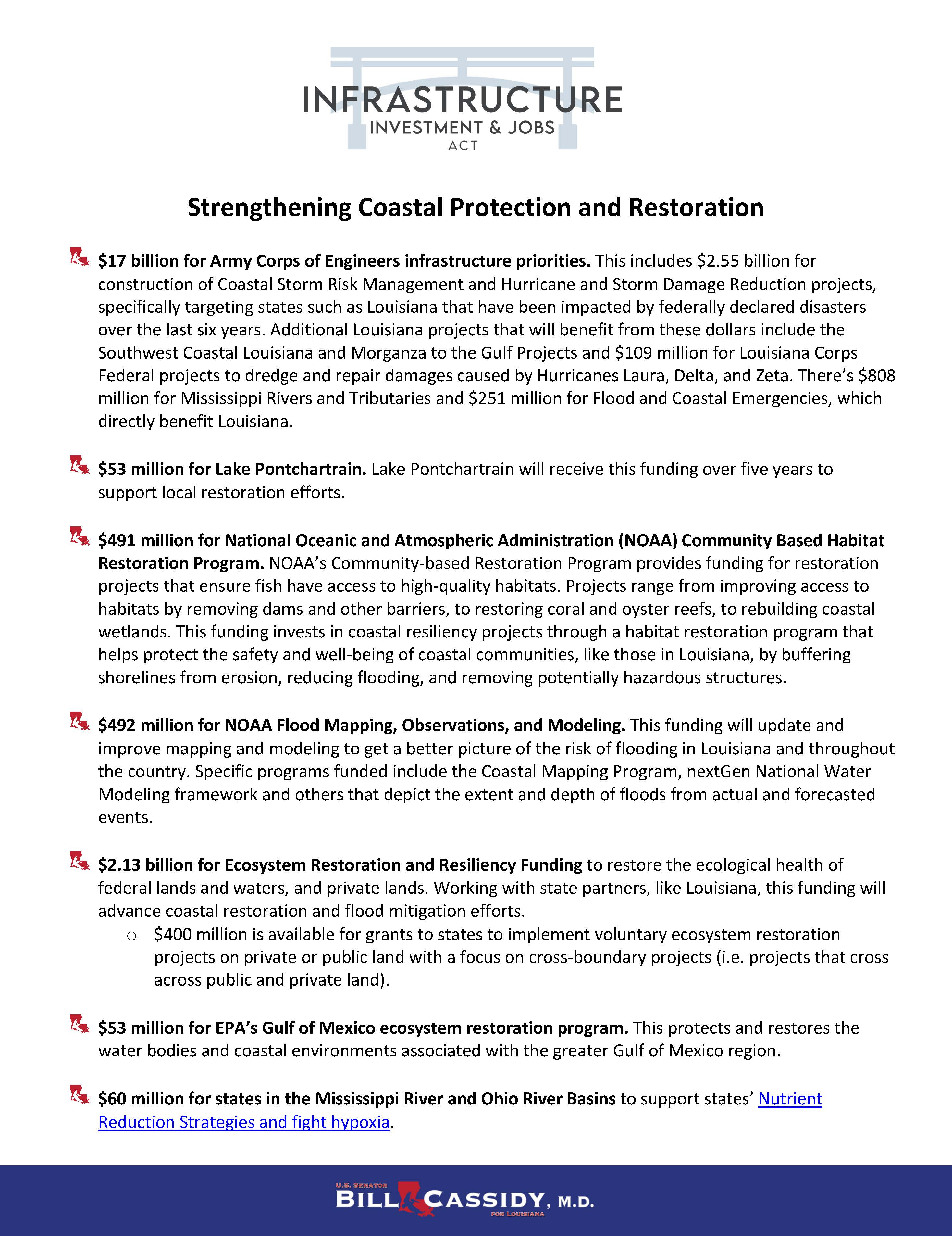 IIJA Coastal Protection and Restoration